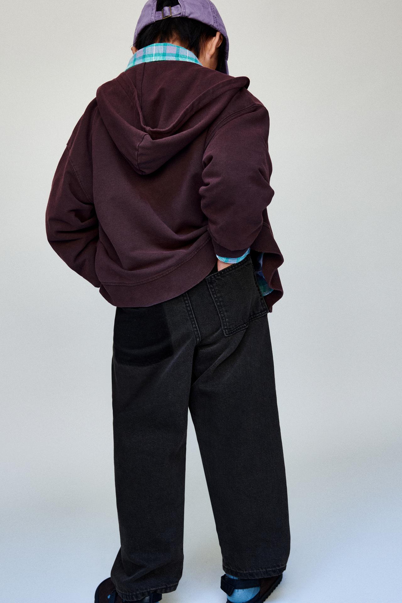 BROWN OVERDYE BARREL JEANS — Dark brown