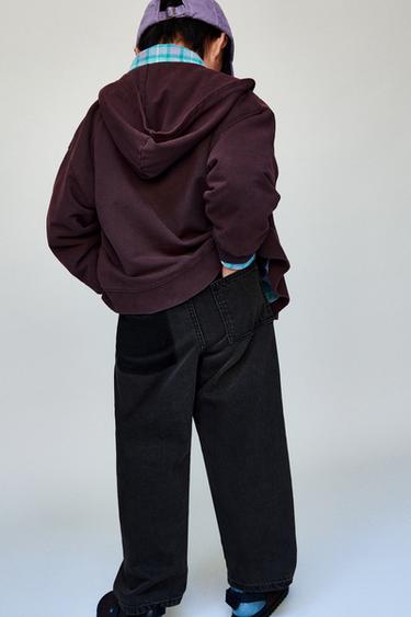 BROWN OVERDYE BARREL JEANS — Dark brown 1