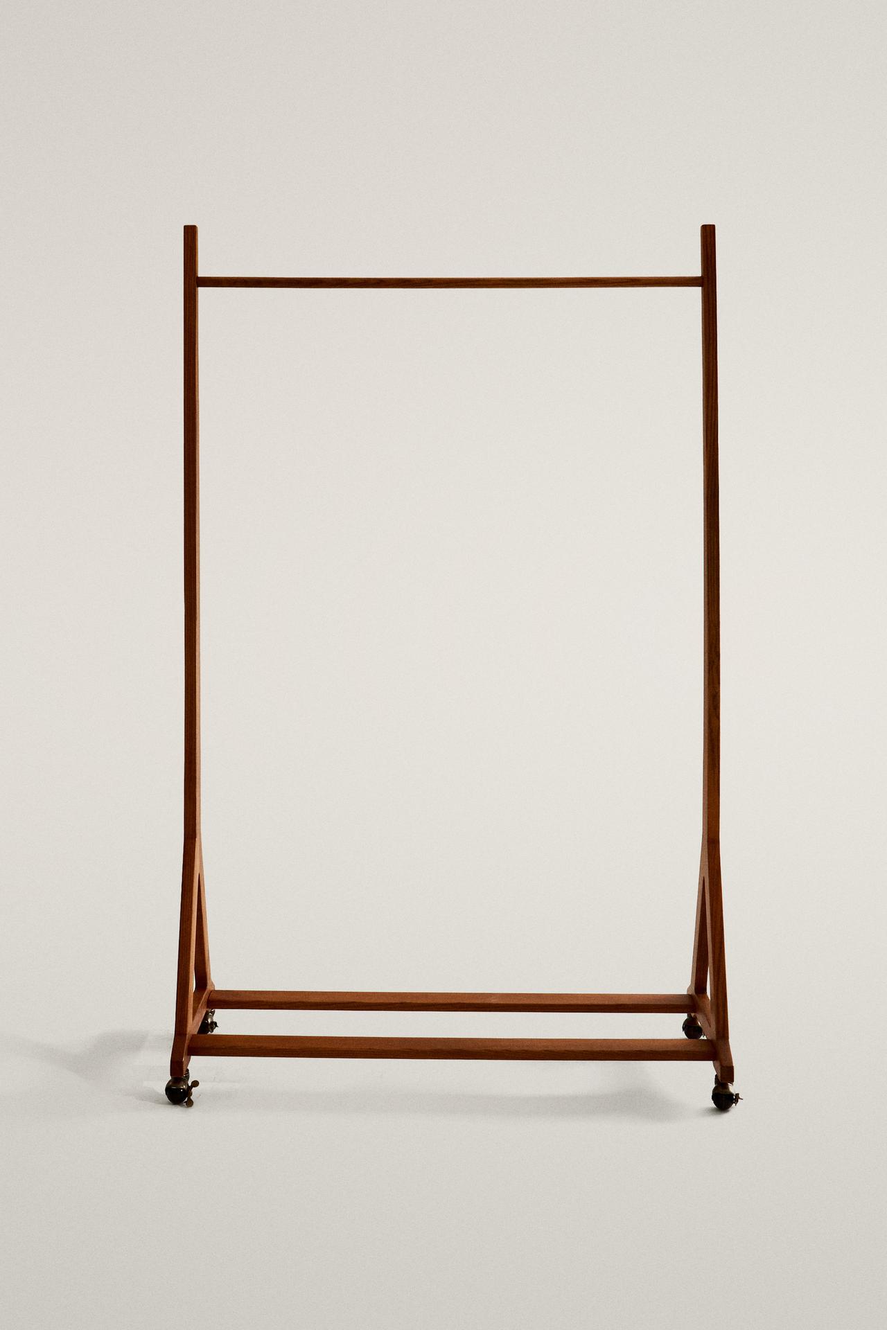 ASH WOOD CLOTHES RACK — Brown