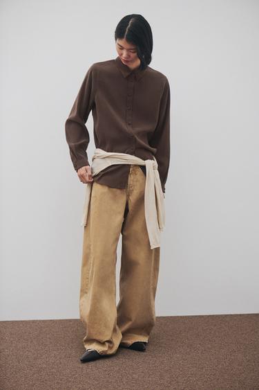 CAMISA FLUIDA TACTO SUAVE - Marrón de Zara