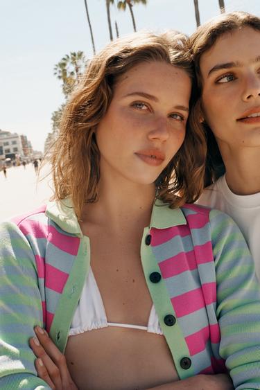 STRIPED KNIT CARDIGAN - striped by Zara - Image 4