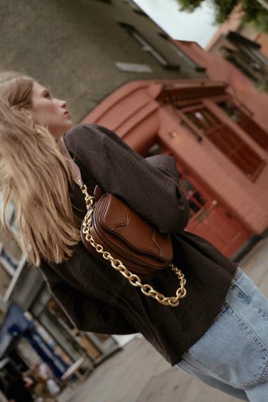 MINI CHAIN BAG - Brown by Zara