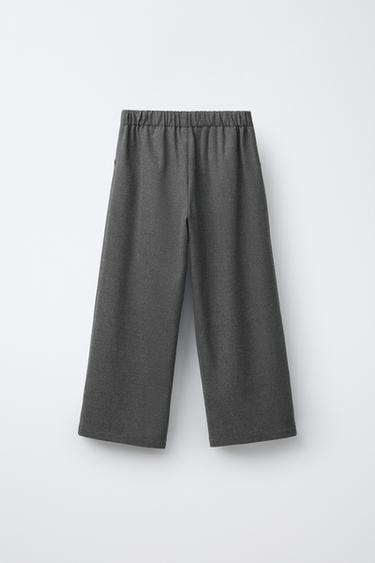 PLEATED SUIT TROUSERS - Grey by Zara - Image 1