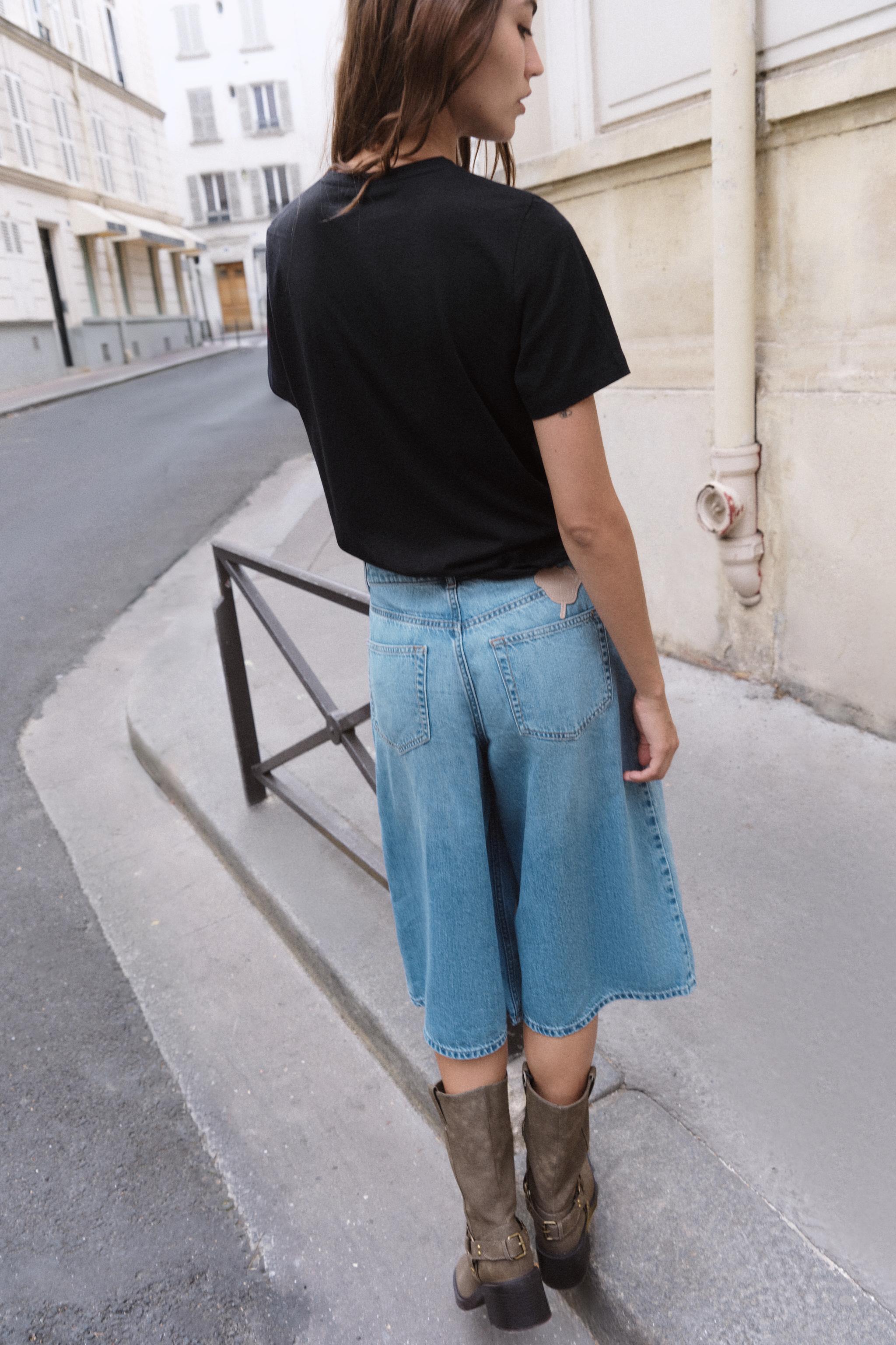 Женские шорты Zara Z1975 LONG DENIM BERMUDA SHORTS — фото 5