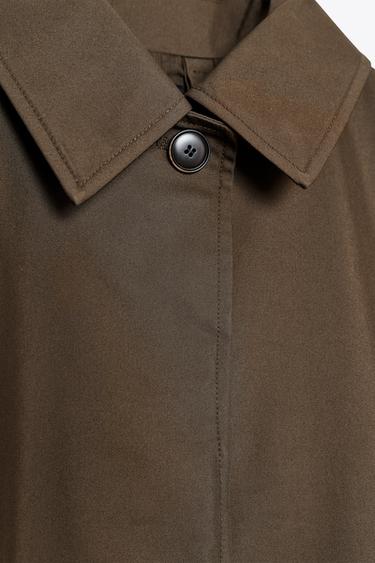 WATER-REPELLENT TRENCH COAT ZW COLLECTION - Khaki by Zara - Image 2
