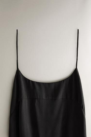 SILK NIGHTDRESS - Dark grey by Zara - Image 1