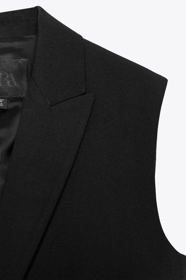 ZW COLLECTION OVERSIZE DOUBLE-BREASTED WAISTCOAT - Black by Zara - Image 8