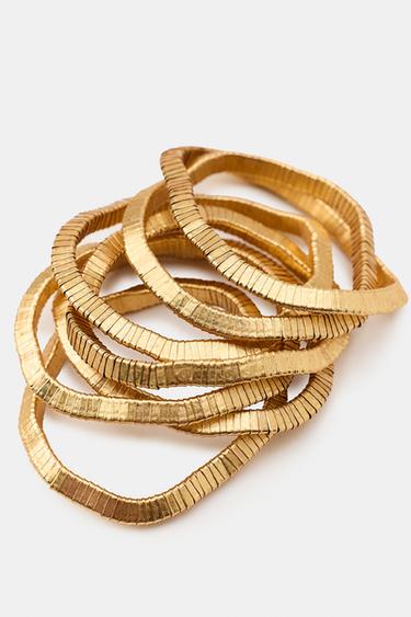 LOT DE BRACELETS ÉLASTIQUES - Doré de Zara - Image 3