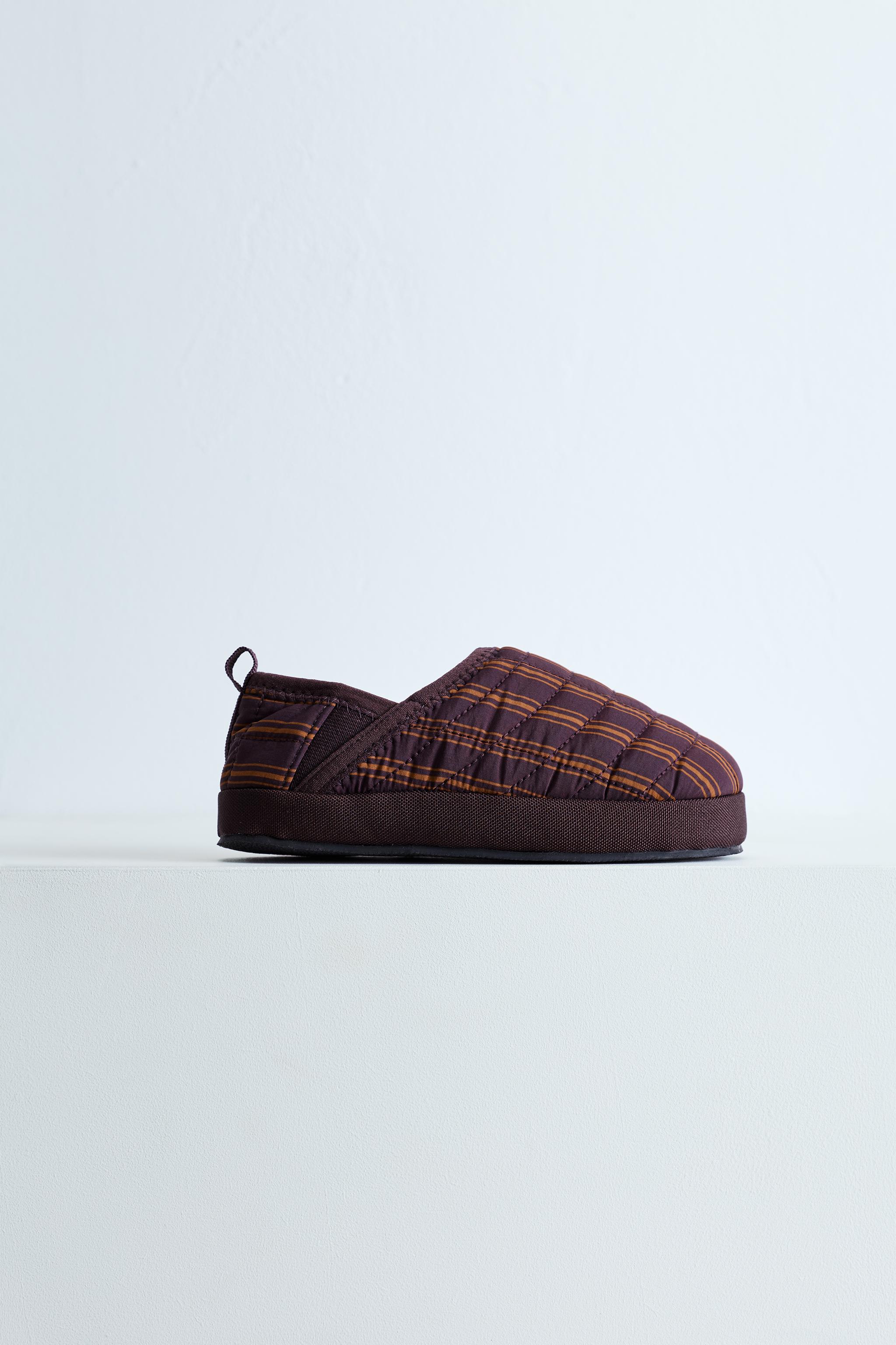 Детские тапочки Zara CHECKED SLIPPERS — фото 10