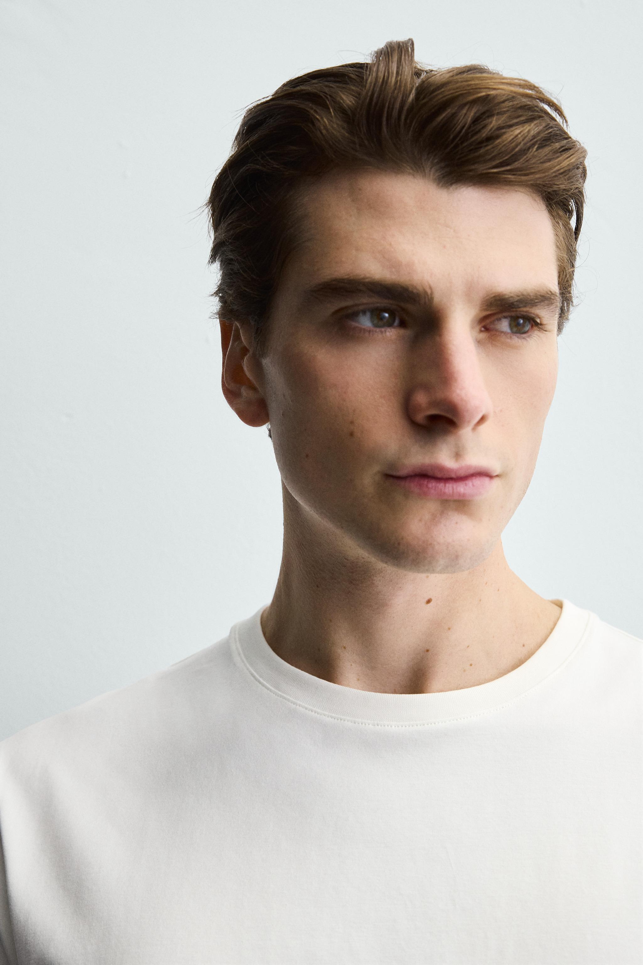 Zara BASIC MEDIUM WEIGHT T-SHIRT /02 görsel 5