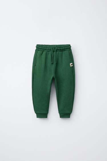PANTALÓN JOGGER ETIQUETA - Verde de Zara