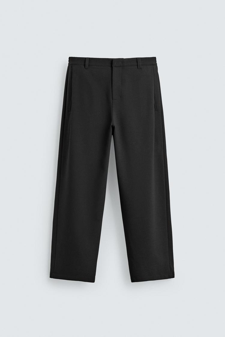 ZARA RELAXED FIT PLEATED TROUSERS