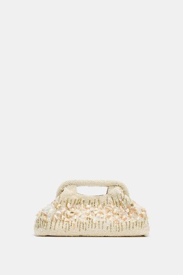 BEADED POUCH BAG - Ecru by Zara - Image 1