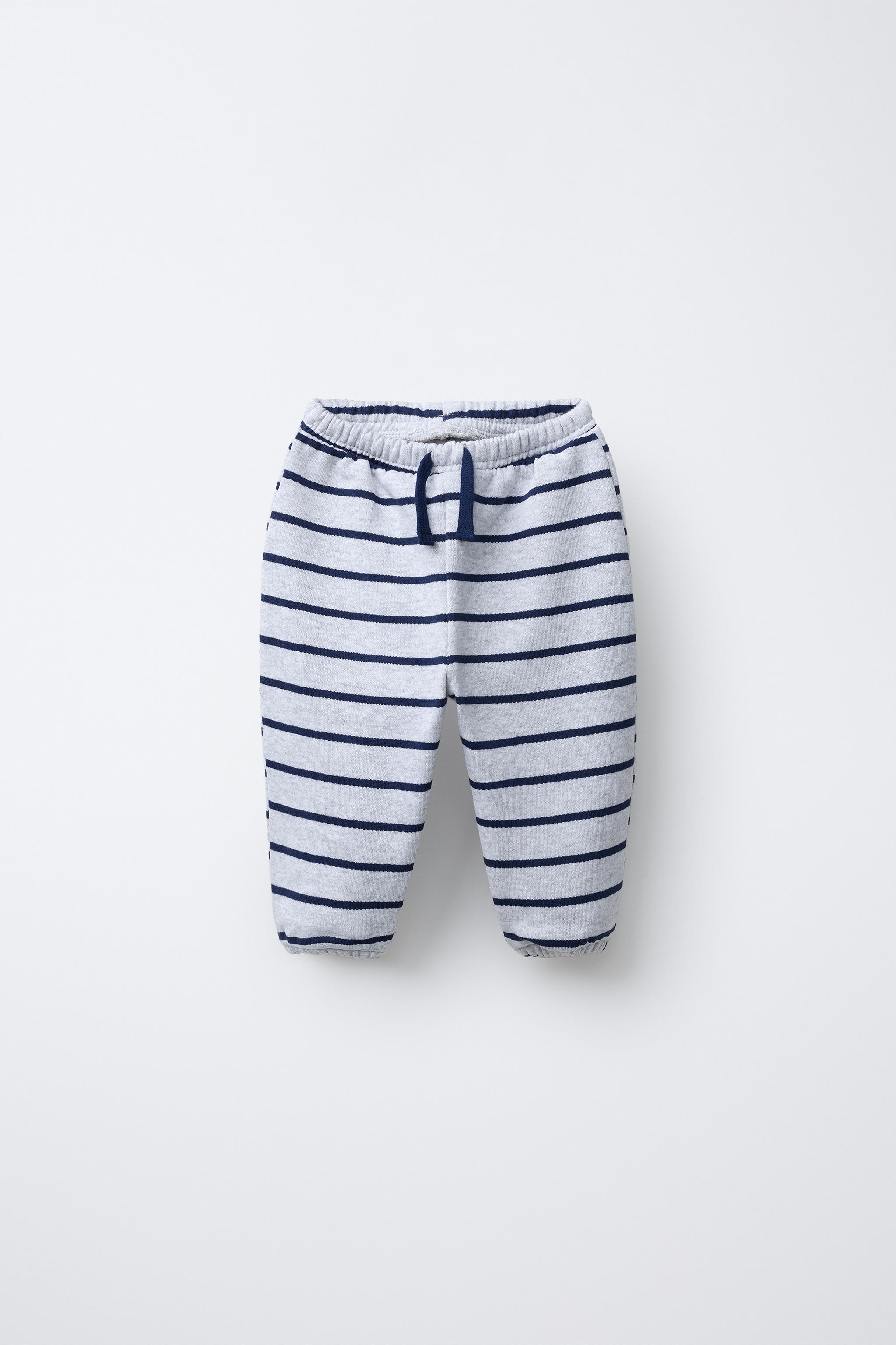 STRIPED FLEECE JOGGERS