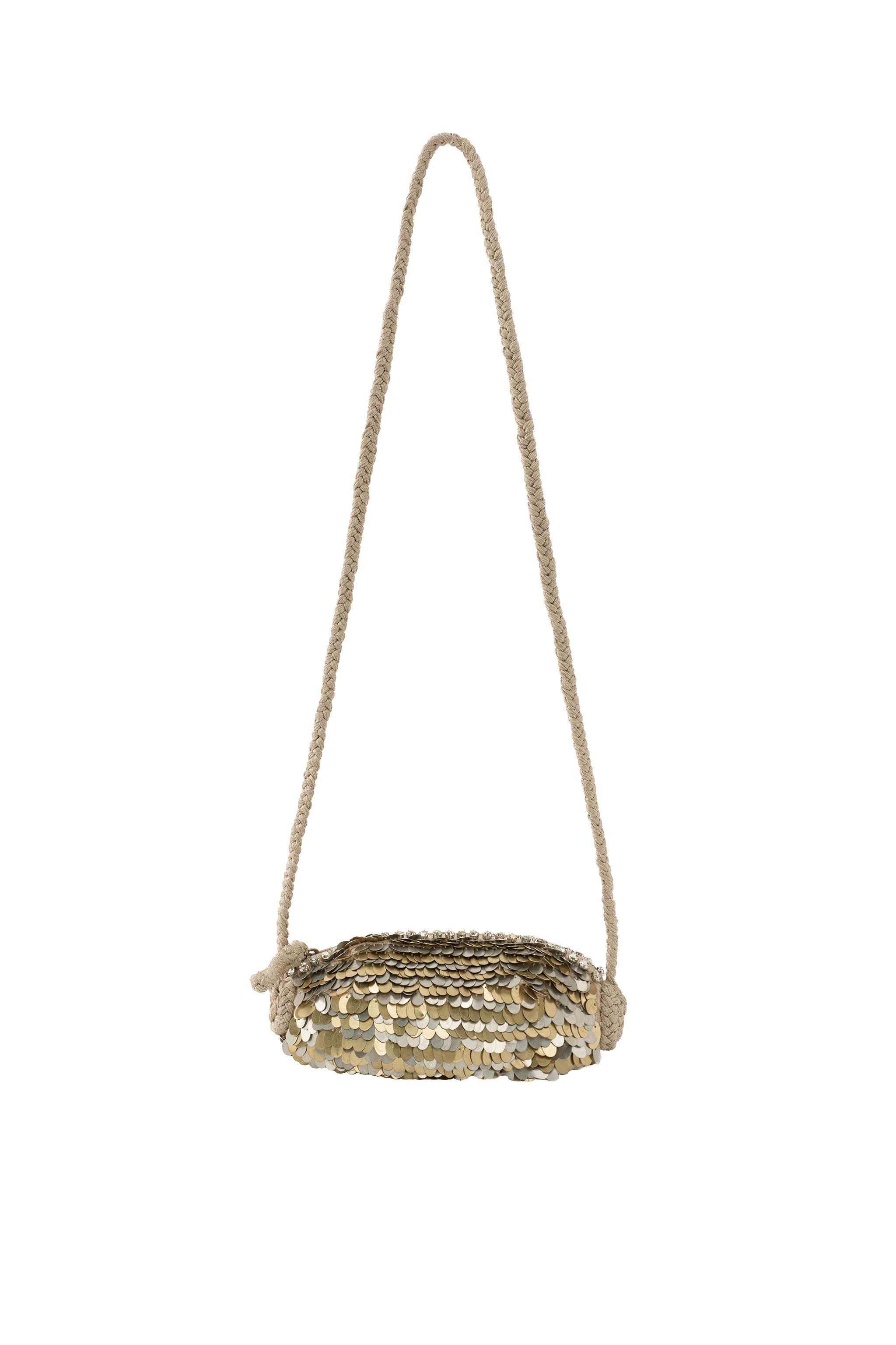 MARISA BERENSON X ZARA APPLIQUÉ BAG - Golden | ZARA United States