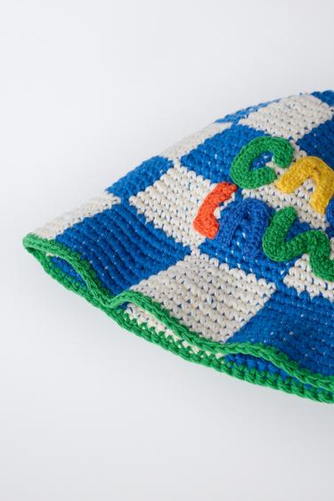 BONNET BOB EN MAILLE CASA LAWA X ZARA KIDS - Bleu / Blanc de Zara - Image 2