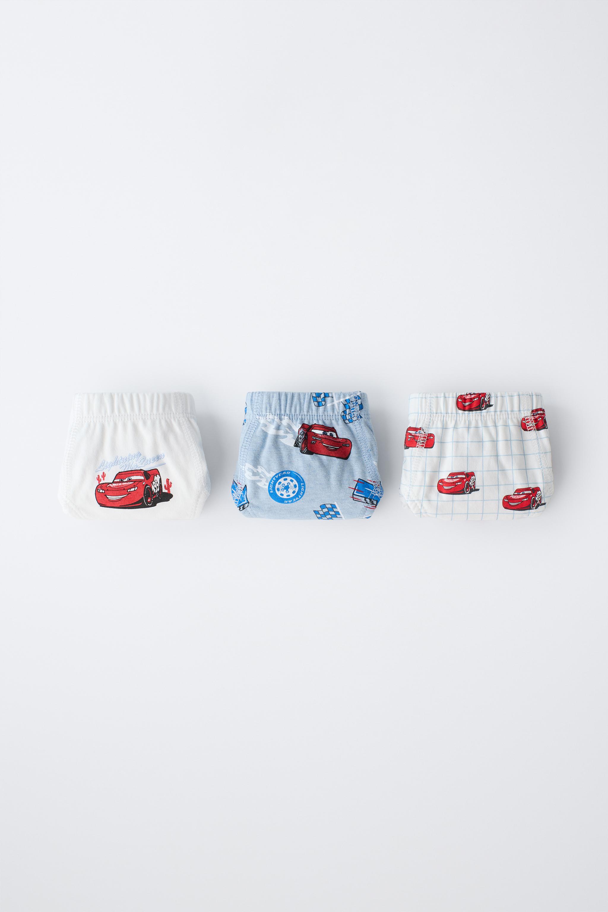 1 1/2-6 ANS/ LOT DE TROIS SLIPS CARS FLASH MCQUEEN © DISNEY