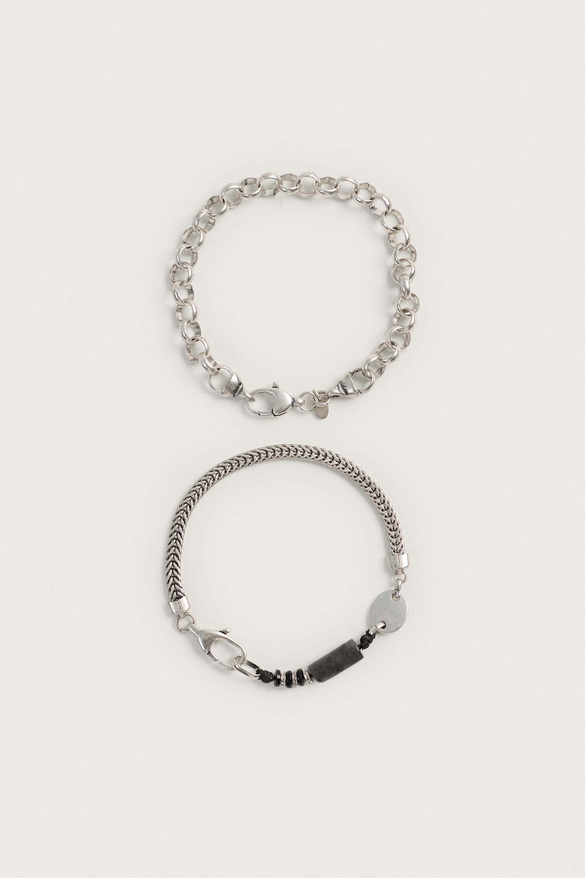 PACK OF 2 CONTRASTING BRACELETS