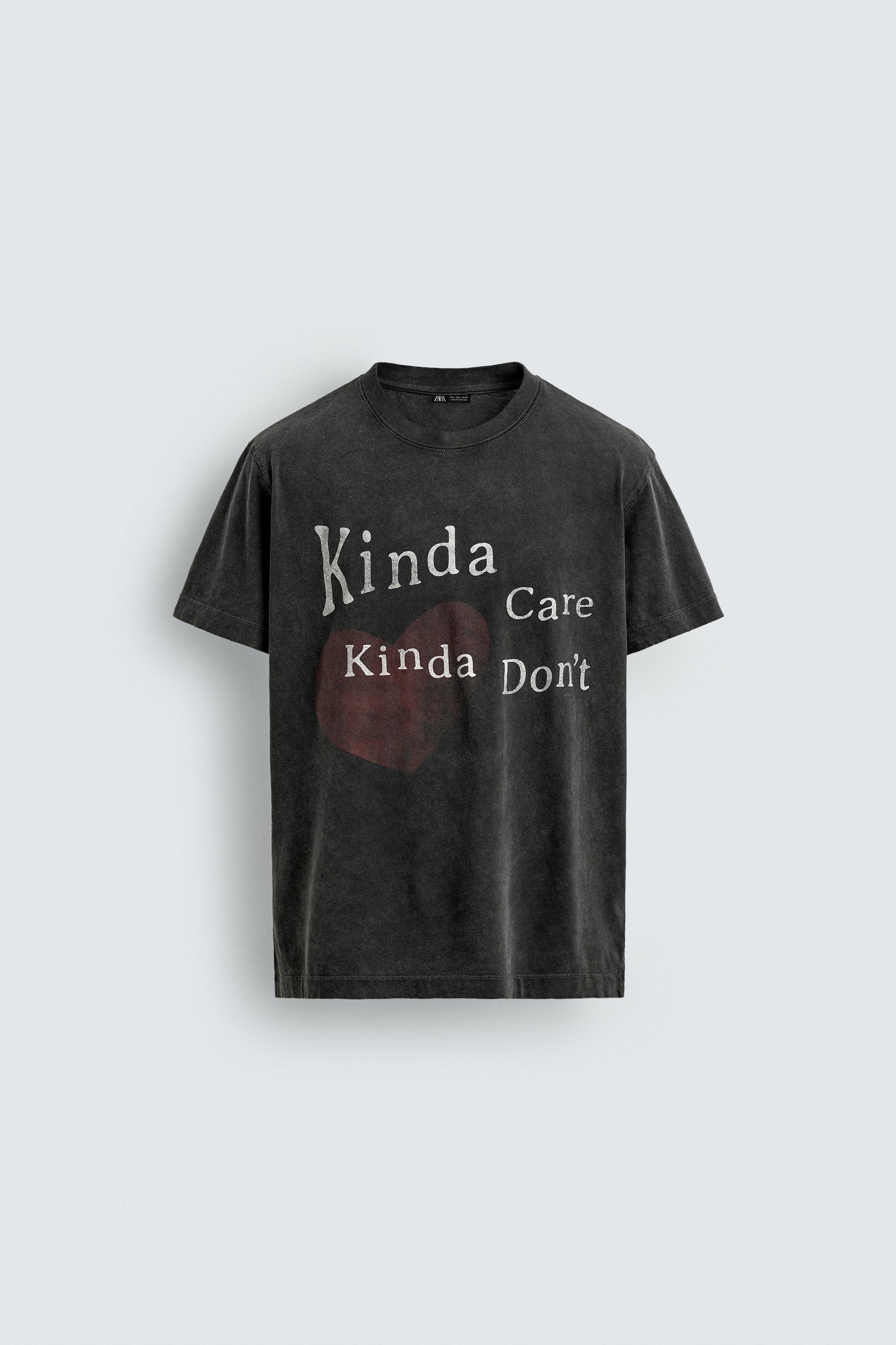 ハート柄Tシャツ - ダークアンソラジット | ZARA Japan / 日本