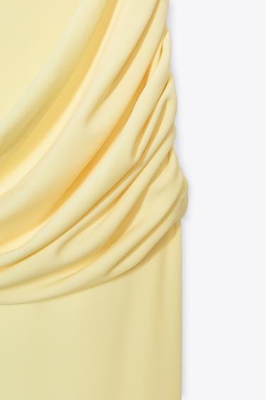 OPEN BACK CAPE LONG DRESS - Bright yellow by Zara - Image 6