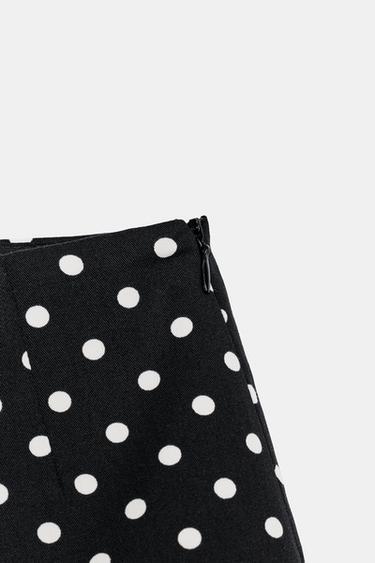 HIGH-WAIST DOT SHORTS - Black / Ecru by Zara - Image 5