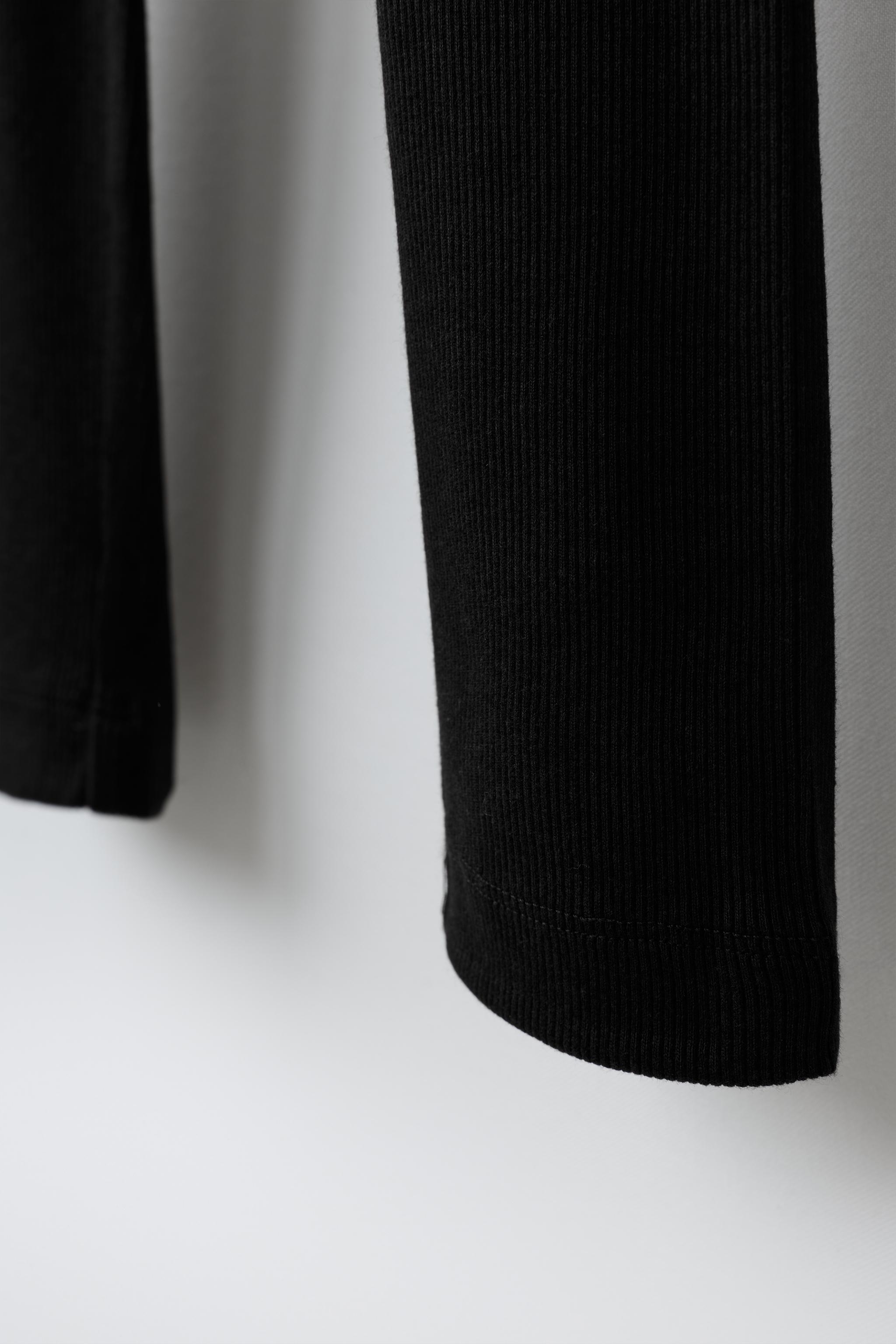 Детские леггинсы Zara LABEL DETAIL RIBBED LEGGINGS — фото 4
