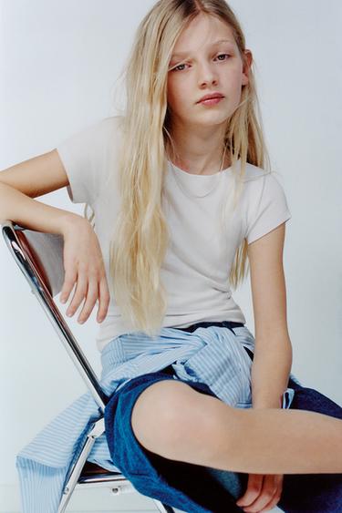 PLAIN T-SHIRT WITH MODAL - White by Zara