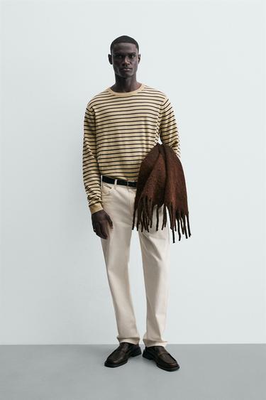 STRIPED WOOL - CASHMERE JUMPER - Butter by Zara - Image 0