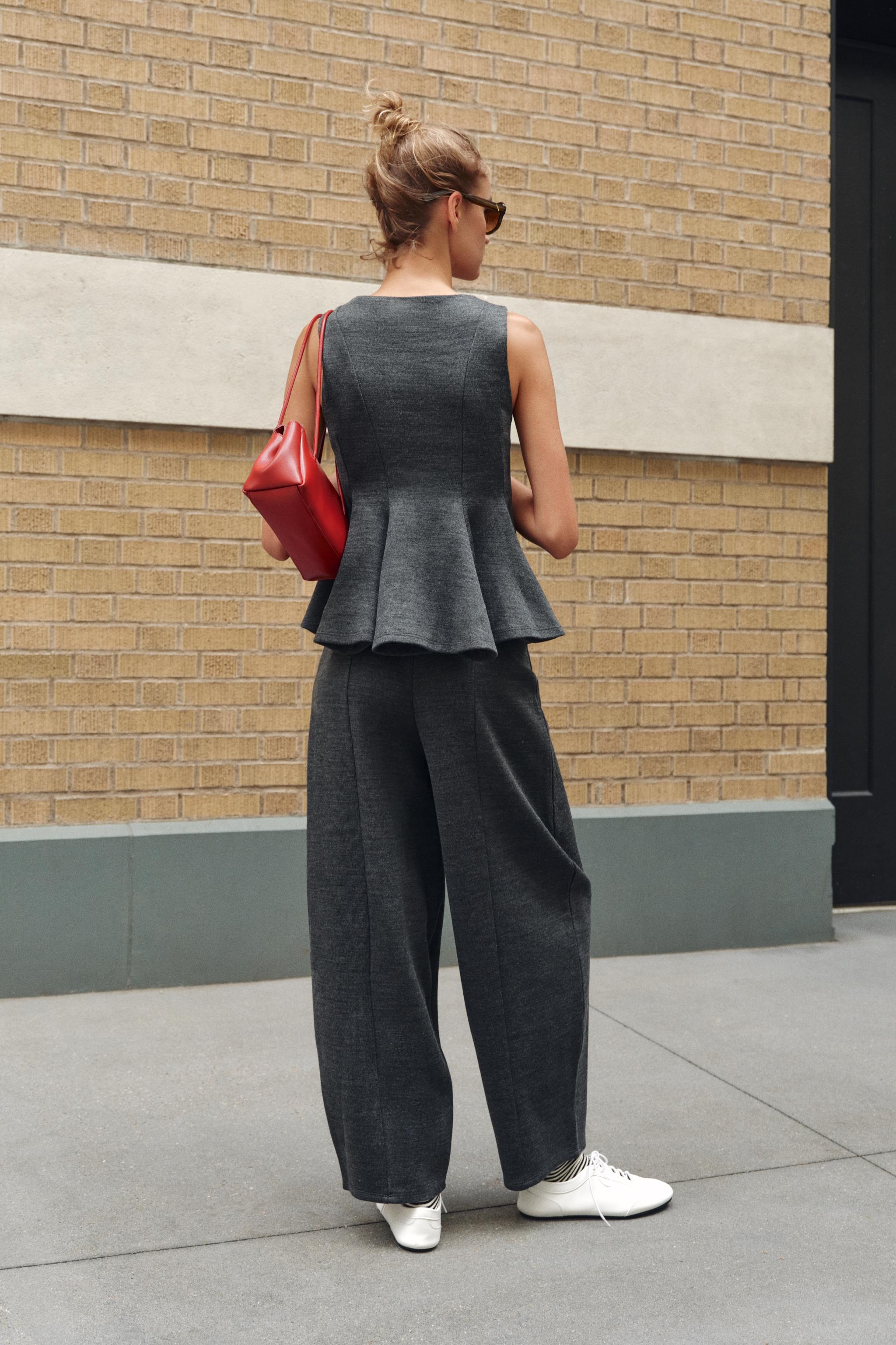 Zara Yumuşak Barrel Pantolon görsel 5