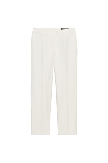 ZW COLLECTION STRAIGHT CHINO TROUSERS - Ecru by Zara