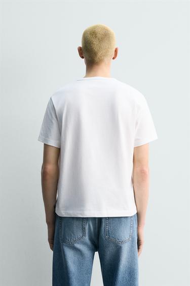 REGULAR FIT T-SHIRT - White by Zara - Image 2