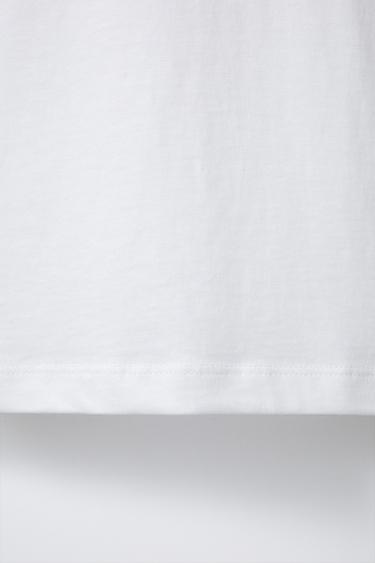 JOGGING SLOGAN T-SHIRT - White by Zara - Image 3
