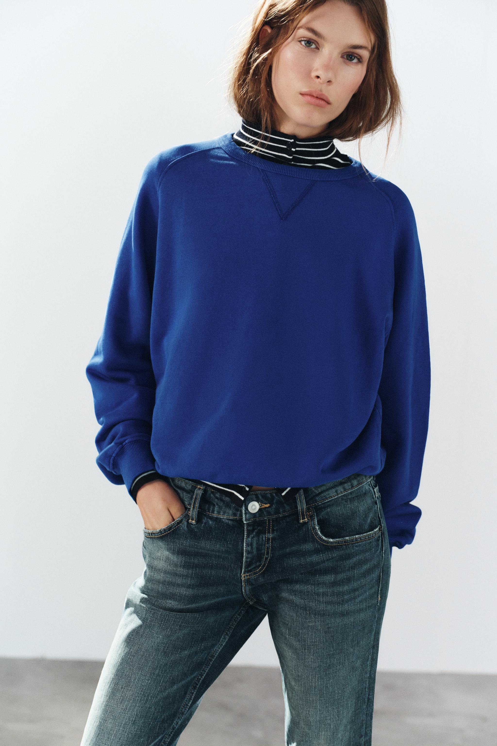 Zara SOLUK EFEKTLİ SWEATSHIRT görsel 2