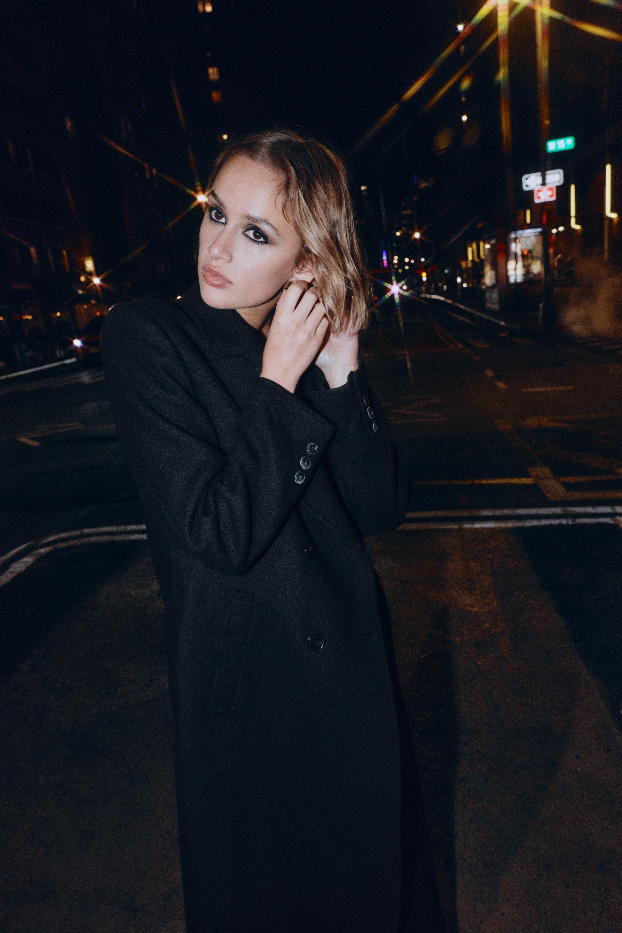 ロング丈ダブルブレストコート - ブラック | ZARA Japan / 日本