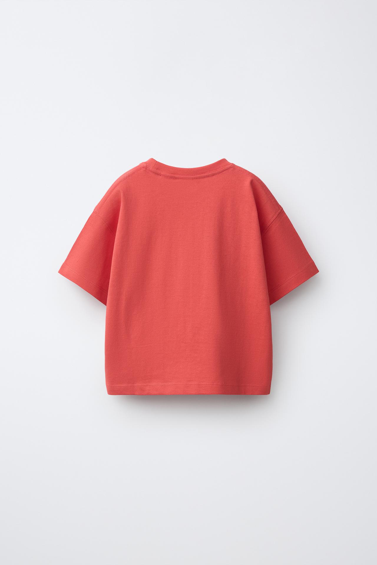 ANIMAL TAG T-SHIRT — Red