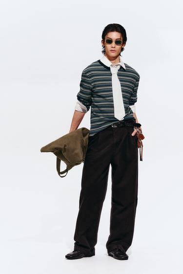 Zara 羅紋條紋 T 恤 - 多色