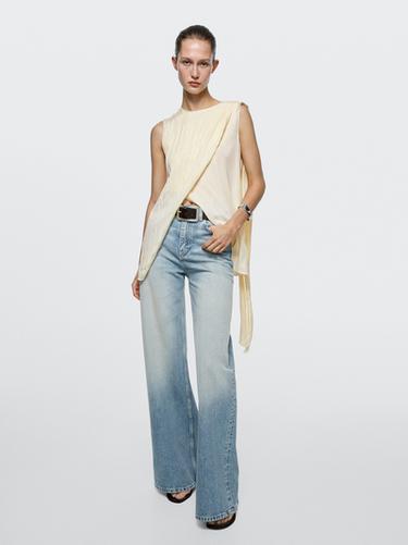 Zara High-waist wide-leg jeans - Aquamarine - Image 0