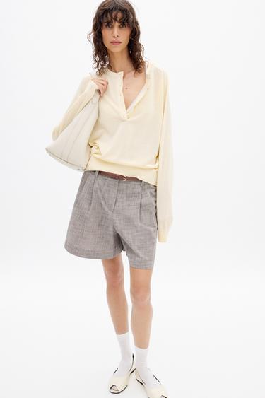 PLAIN KNIT SWEATER - Butter by Zara - Image 0