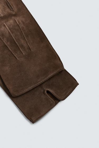 ORIGINS SUEDE LEATHER GLOVES - Brown by Zara - Image 2