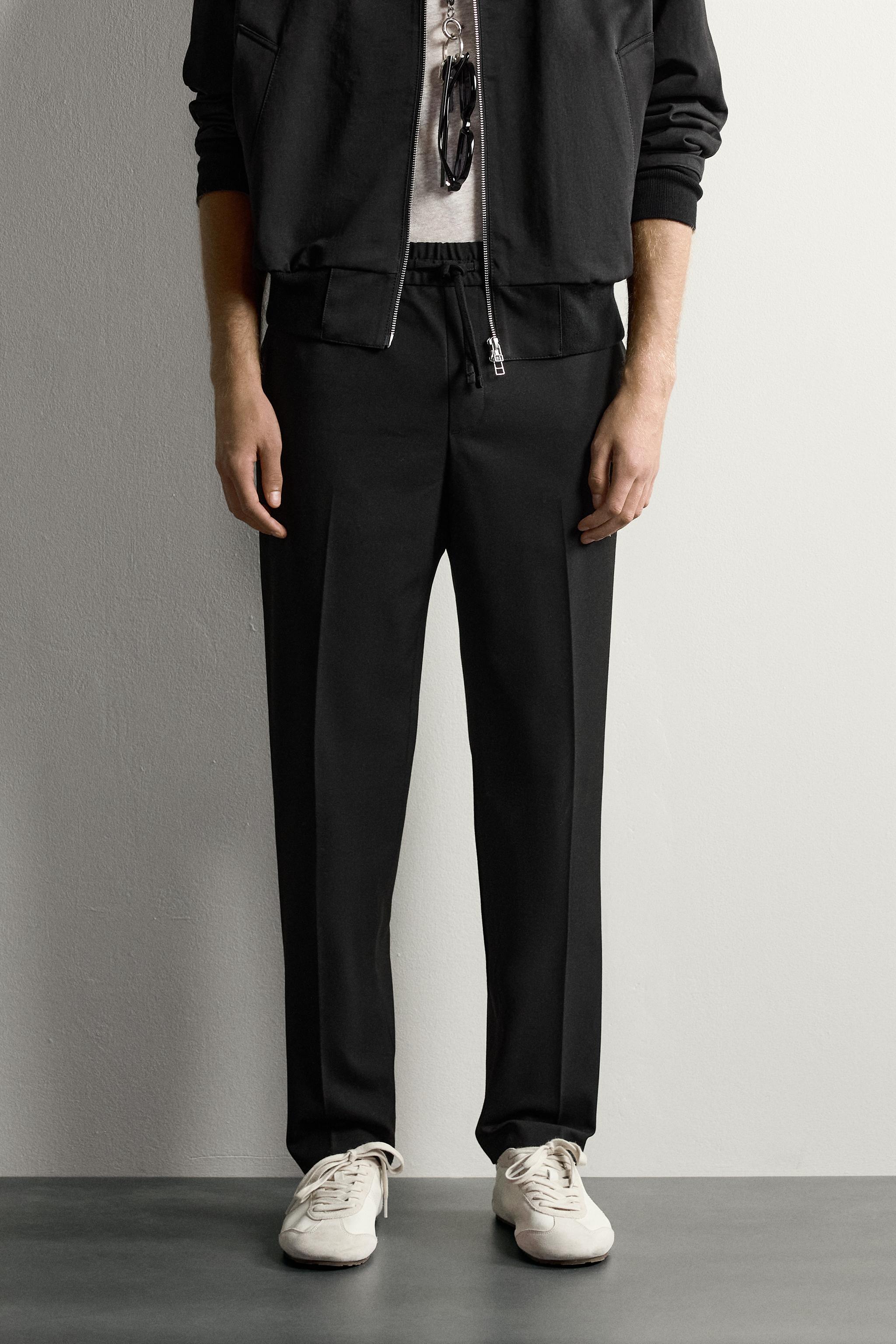 COMFORT JOGGER WAIST PANTS — Black
