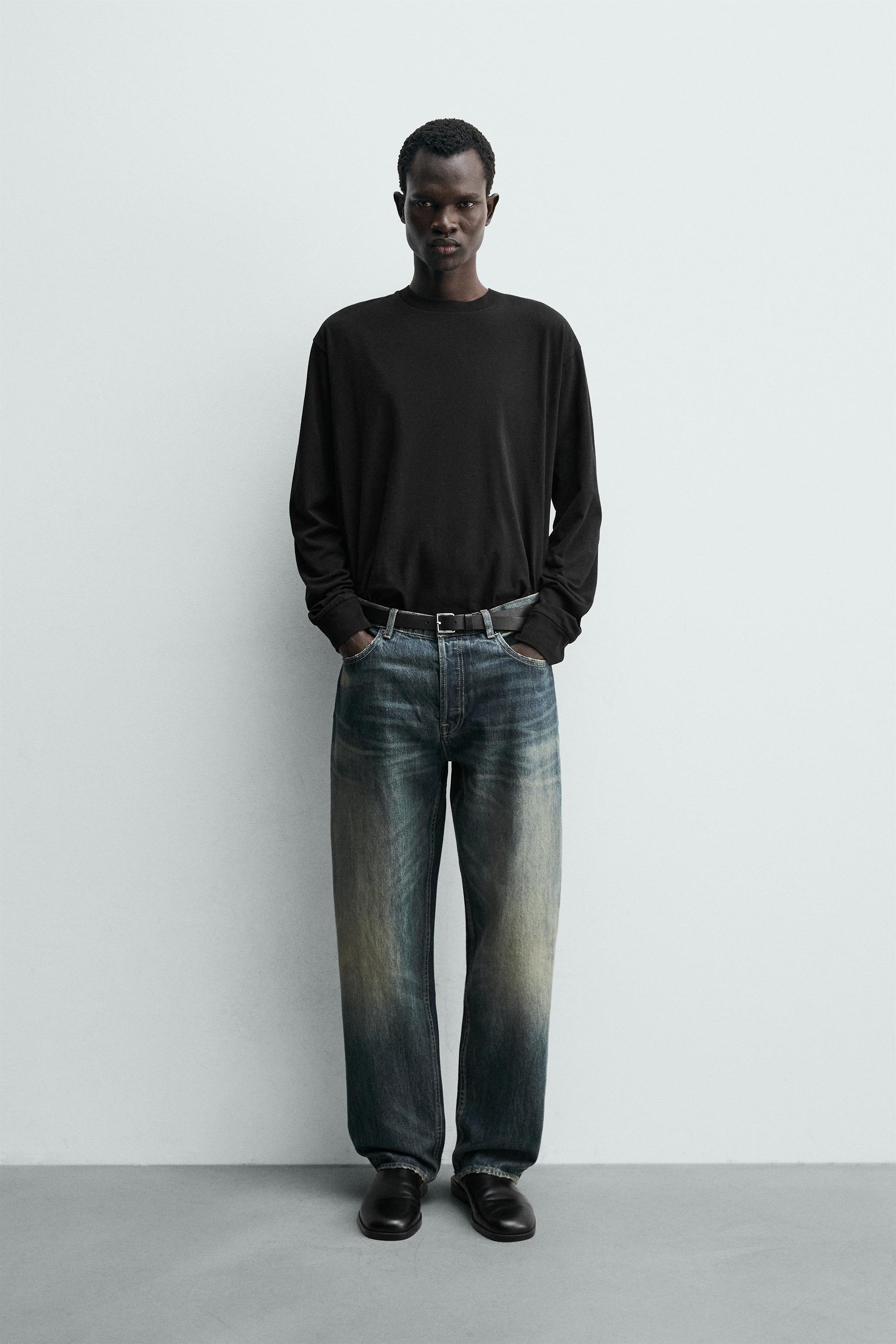 ストレートフィットデニムパンツ - ミディアムブルー | ZARA Japan / 日本