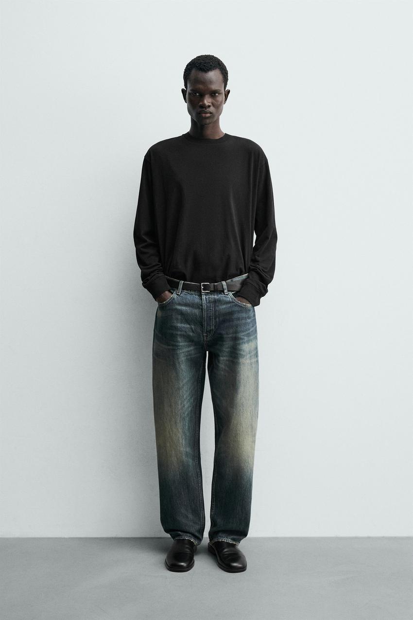 ストレートフィットデニムパンツ - ミディアムブルー | ZARA Japan / 日本