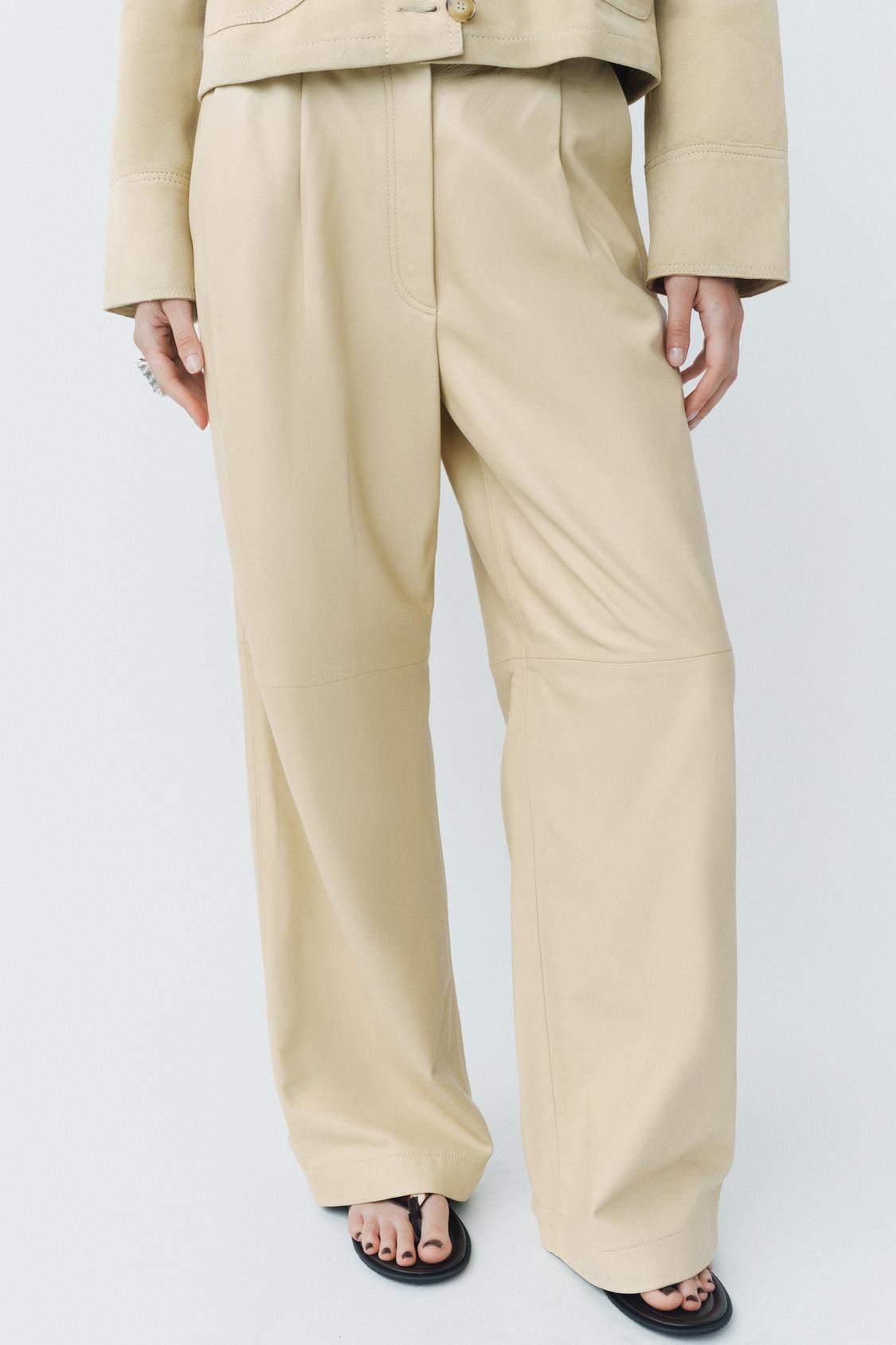 100% LEATHER BALLOON TROUSERS ZW COLLECTION