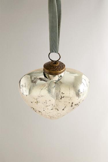 HEART CHRISTMAS TREE DECORATION - Silver by Zara - Image 1