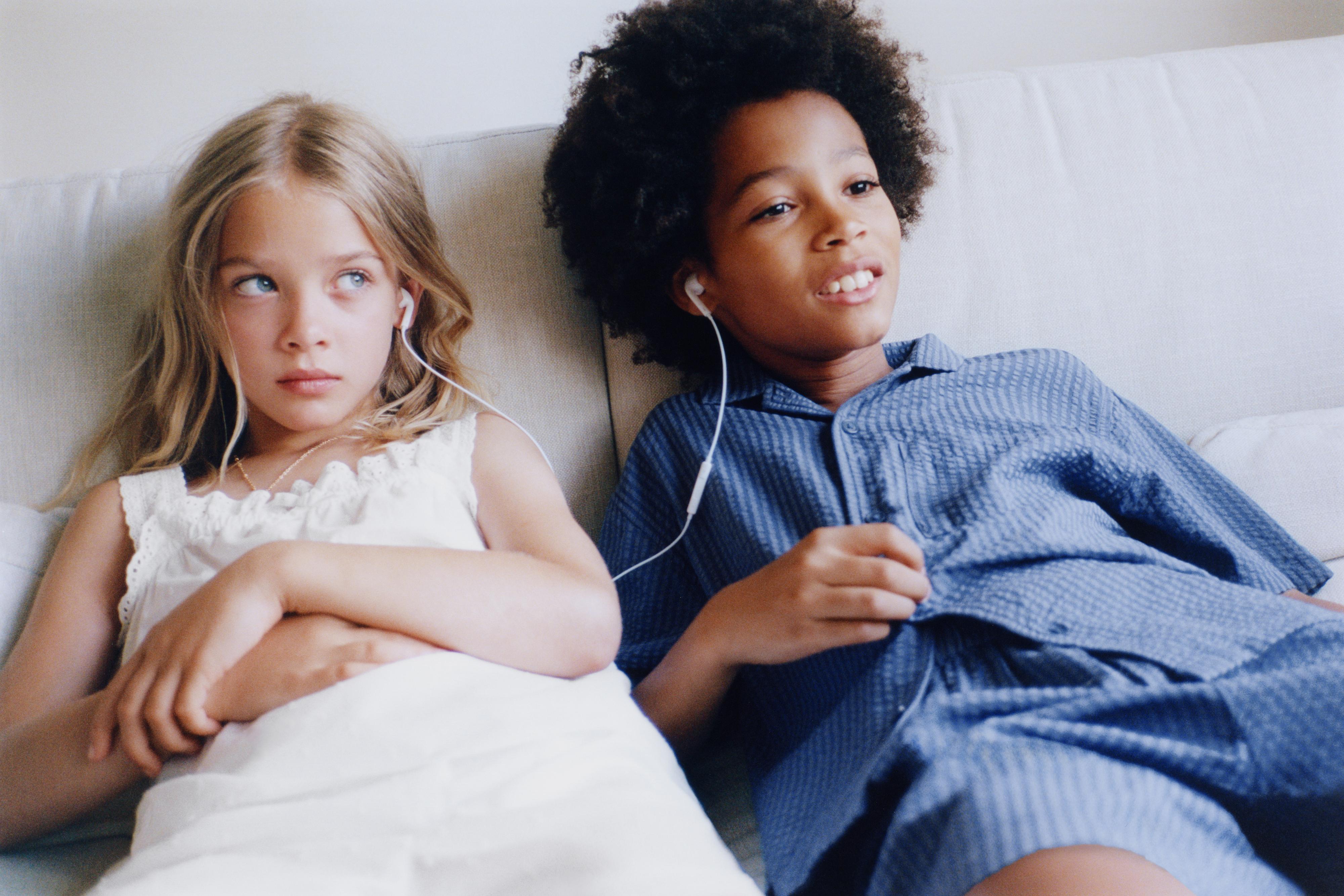 6-14 YEARS/ DOTTED MESH STRAPPY PYJAMAS — White