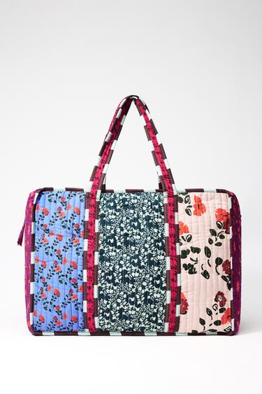 Zara PRINTED QUILTED BAG - Multicolored