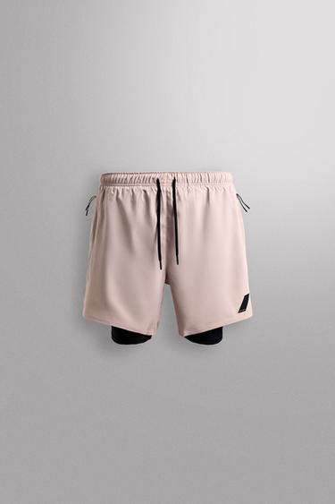 2-IN-1 TRAINING SHORTS - Pink by Zara