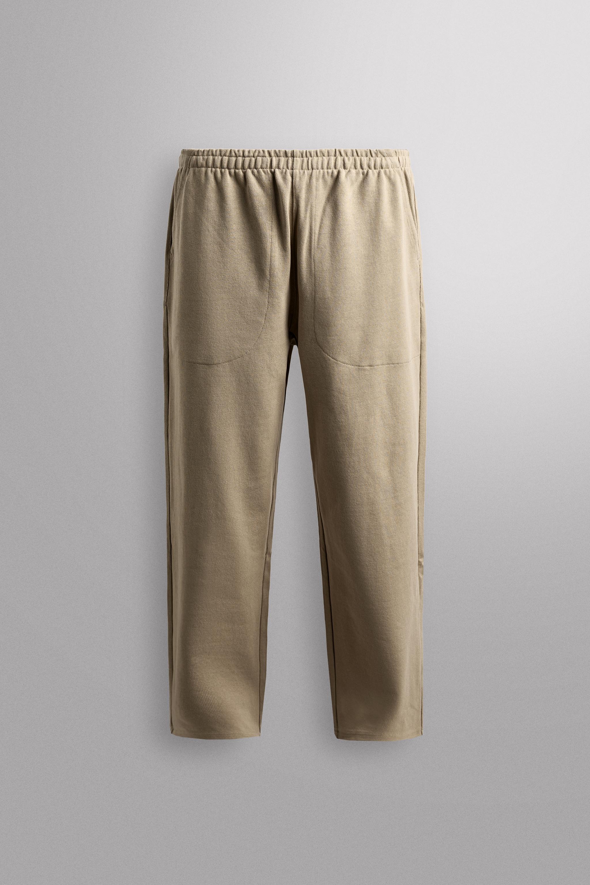 HEAVYWEIGHT RELAXED FIT JOGGING TROUSERS — Sand