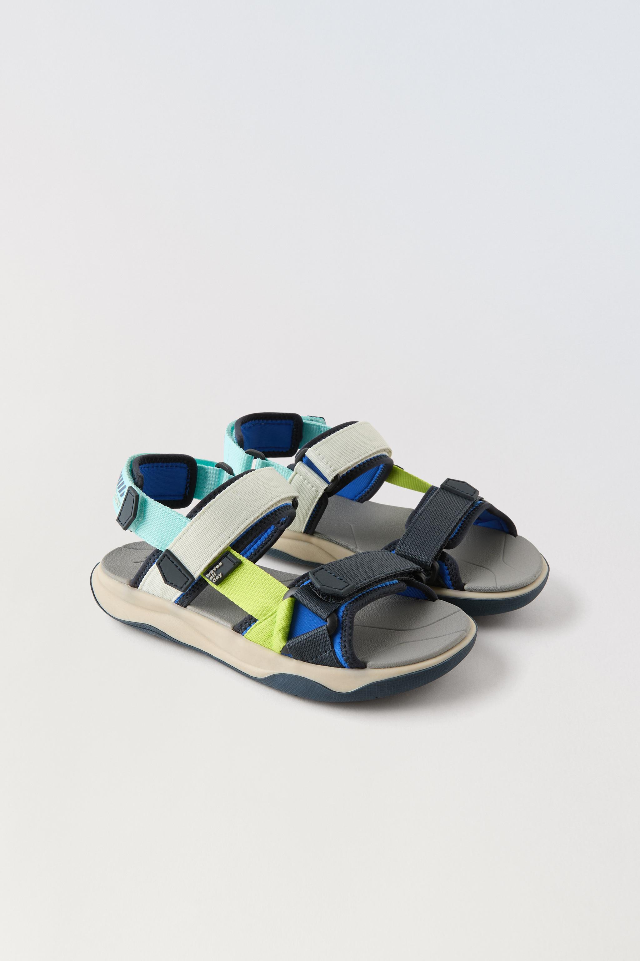 TECHNICAL SANDALS WITH STRAPS - Blue | ZARA United States