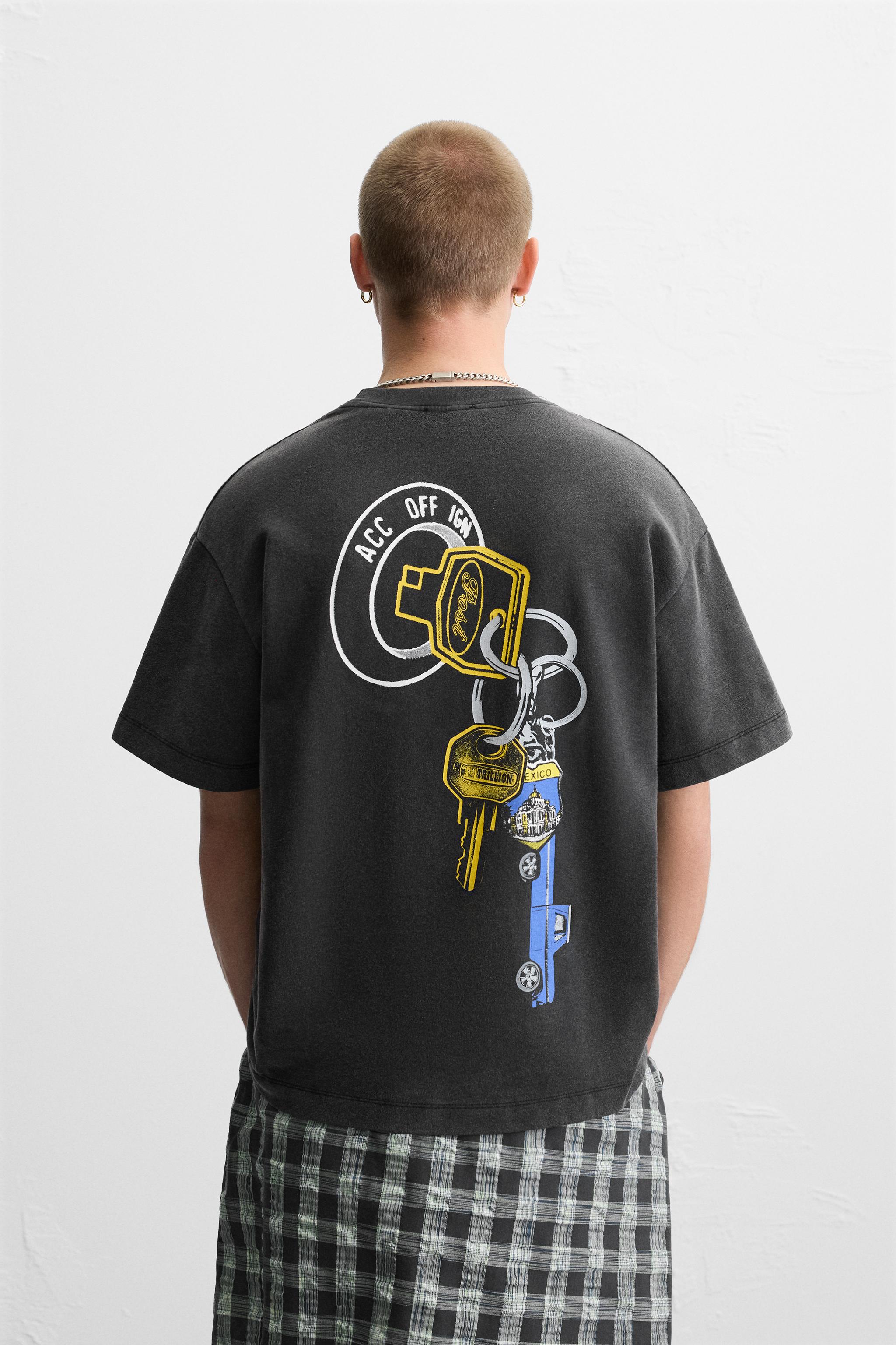 ZARA ポスト・マローン グラフィックTシャツ 1277/420 POST MALONE™ GRAPHIC T-SHIRT - Anthracite grey | ZARA Spain